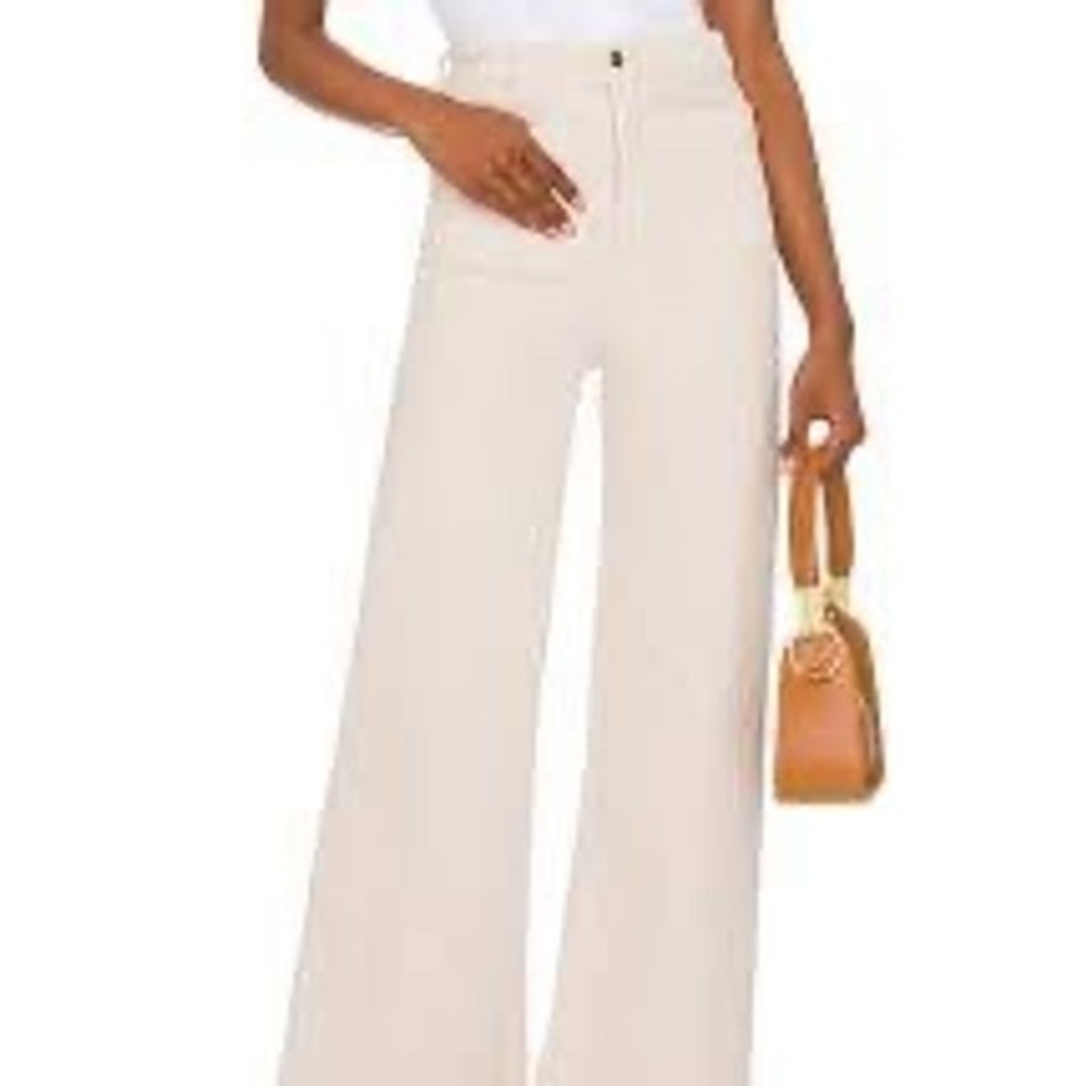 Rolla's Sailor‎ Jeans High Rise Wide Leg Cream Sand Tan Denim Pants Size 27